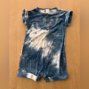 Lou Lou 12-24 months blue tie-dye romper shortie